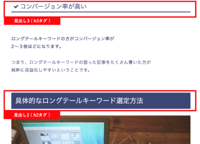 見出しタグの具体例