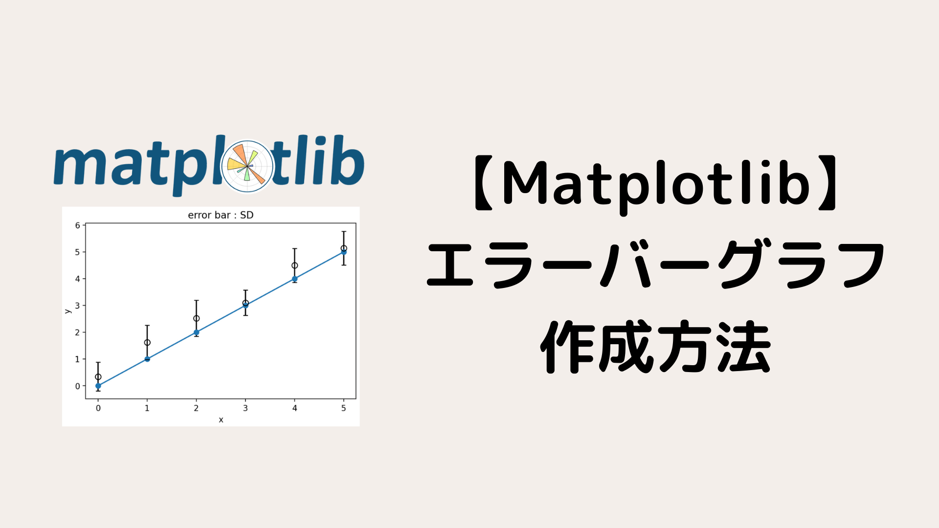 Pythonでエラーバー（誤差棒）付きのグラフを作ってみた｜努力のガリレオ